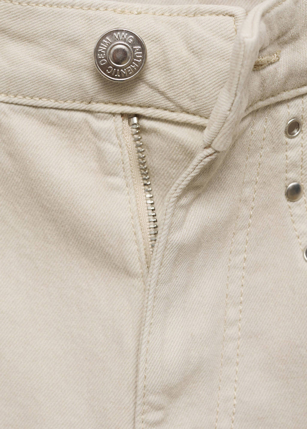 MANGO TEEN straight casual broek grijs