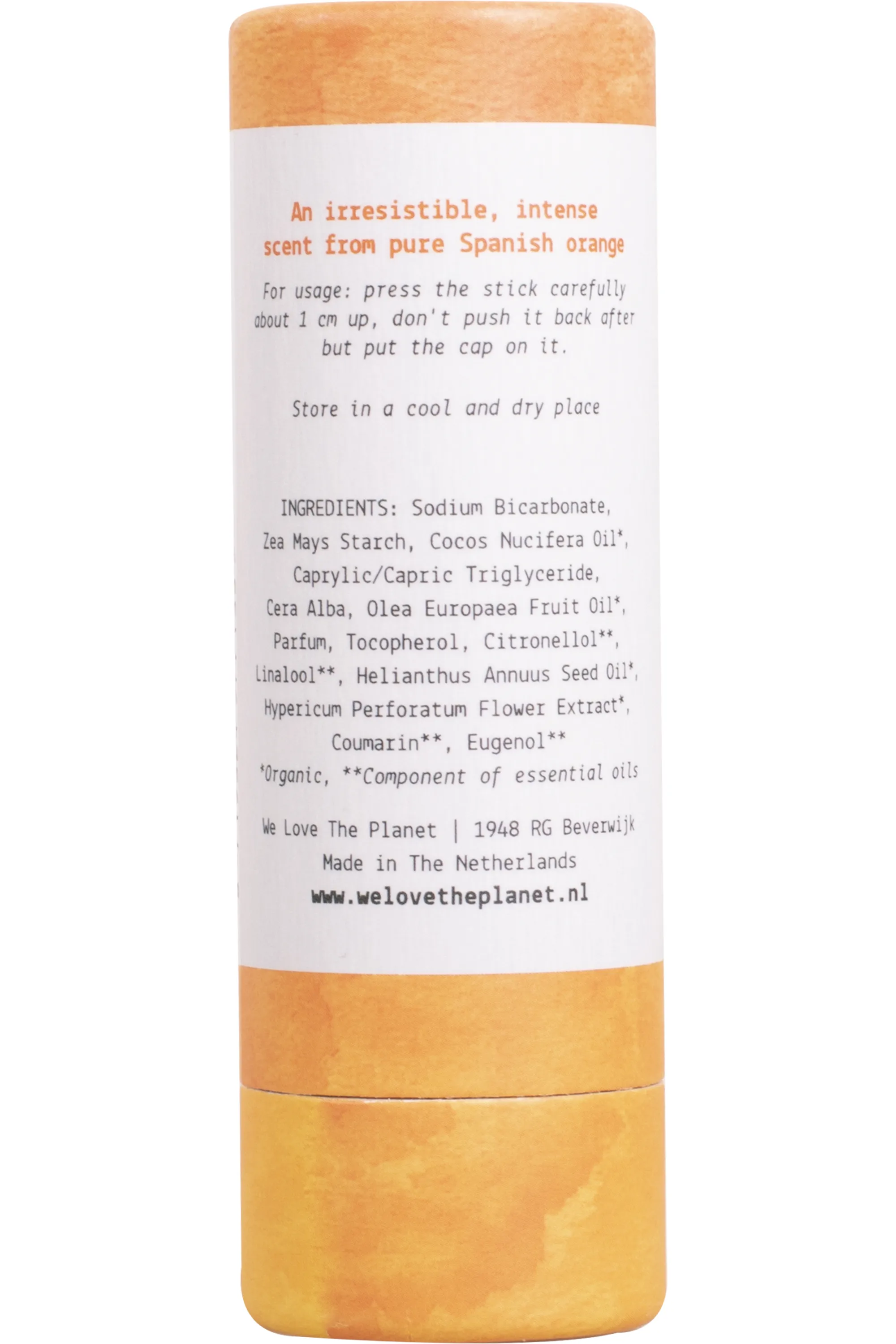 WE LOVE THE PLANET Déodorant Stick Original Orange-65 g