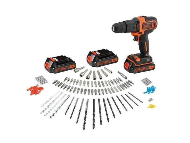 Black & Decker BDCHD181B3A, Pistolgreb boremaskine, 1 cm, 2,5 cm, 1 cm, 1 cm, 360 rpm