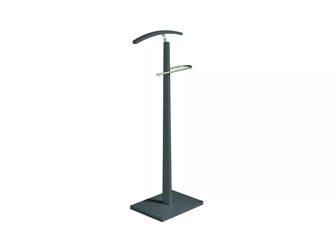 Valet de nuit - H114cm x L48cm x P28cm - hêtre massif gris - Smart