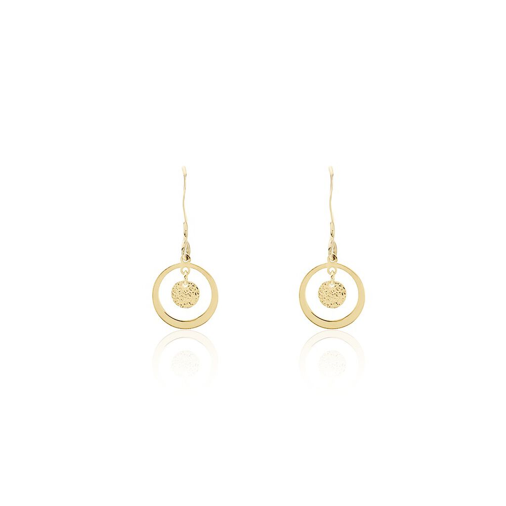 Boucles D'oreilles Pendantes Johnnie Plaqué Or Jaune