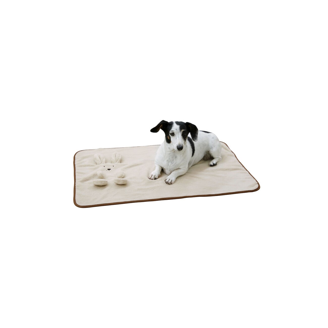 Kerbl Welpendecke Häschen, beige, 72x51cm