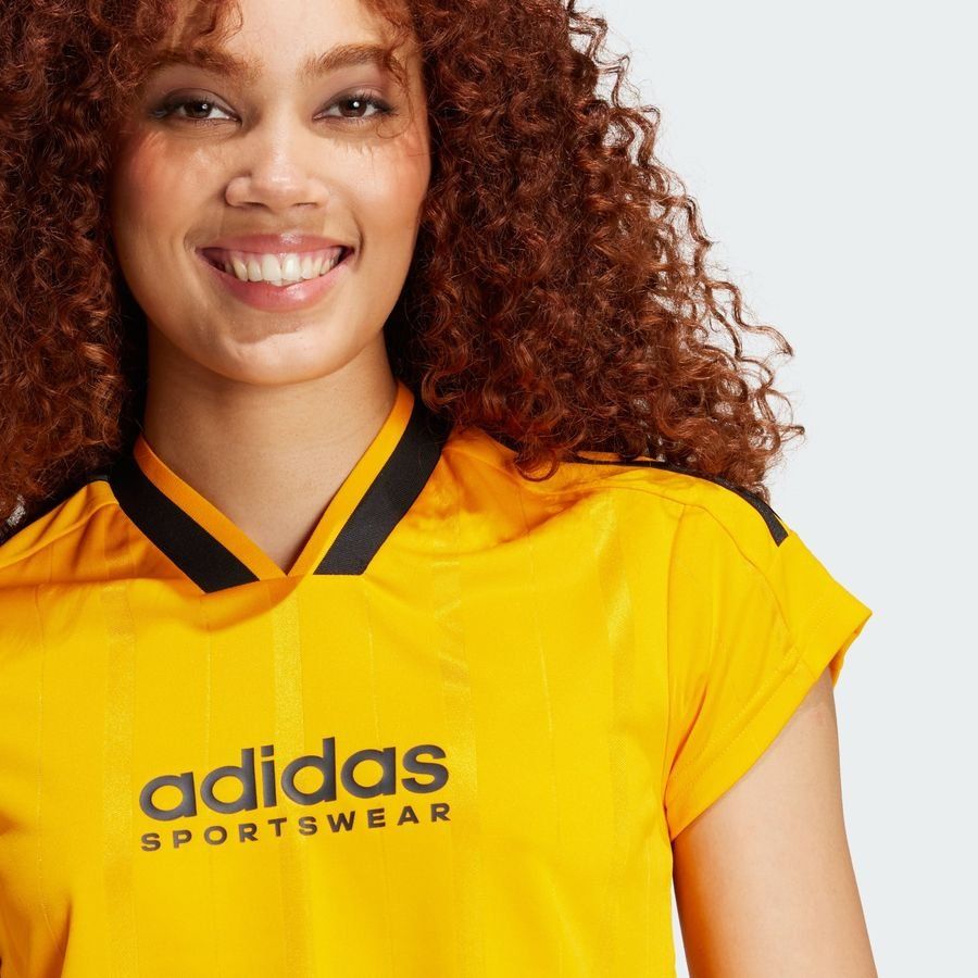 Adidas Maillot crop top à 3 bandes coupées Tiro