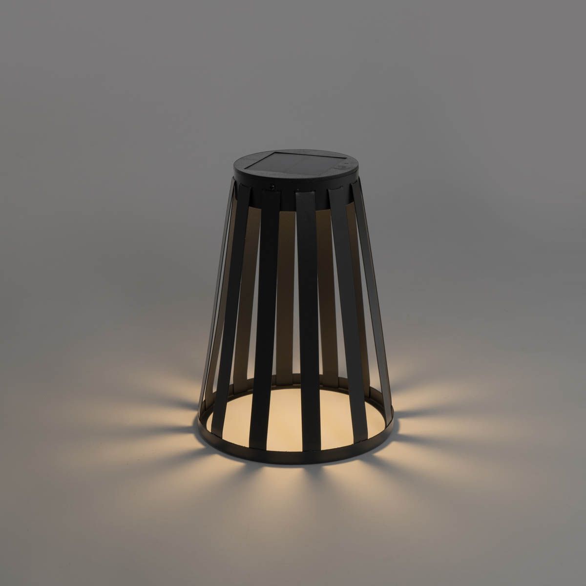 Set van 2 buiten tafellampen zwart incl. LED 3-staps dimbaar solar en oplaadbaar - Penny