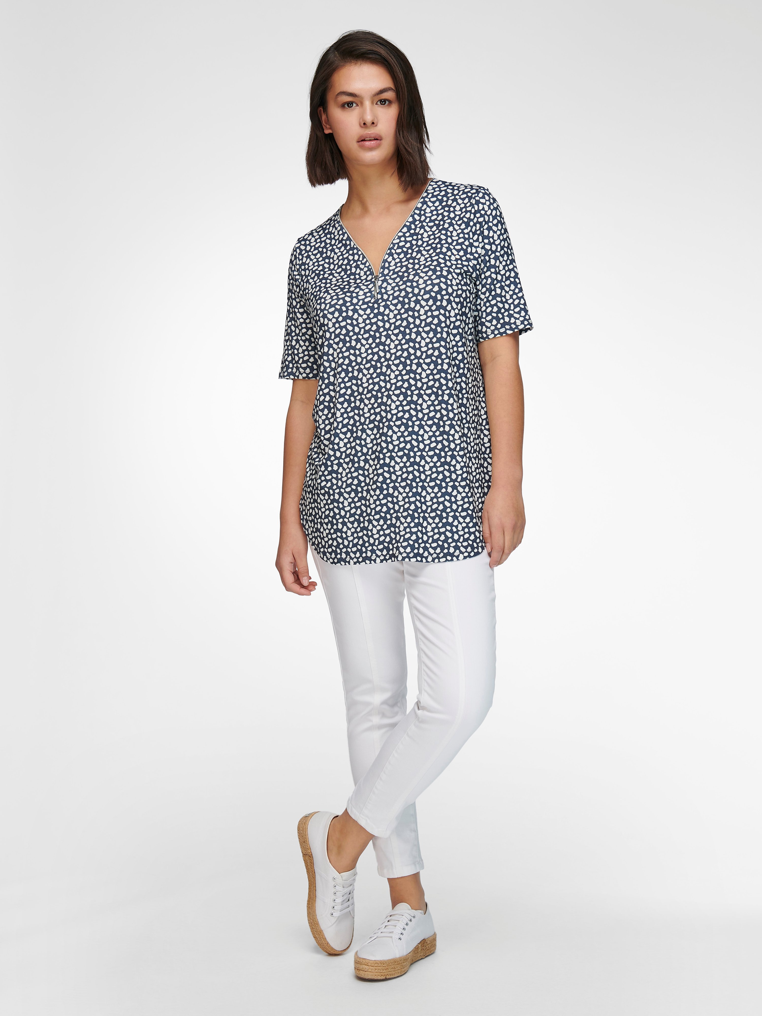 V-Shirt mit 1/2-Arm