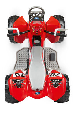 PegPérego Polaris Outlaw Firhjuling 330W, Rød/Hvit