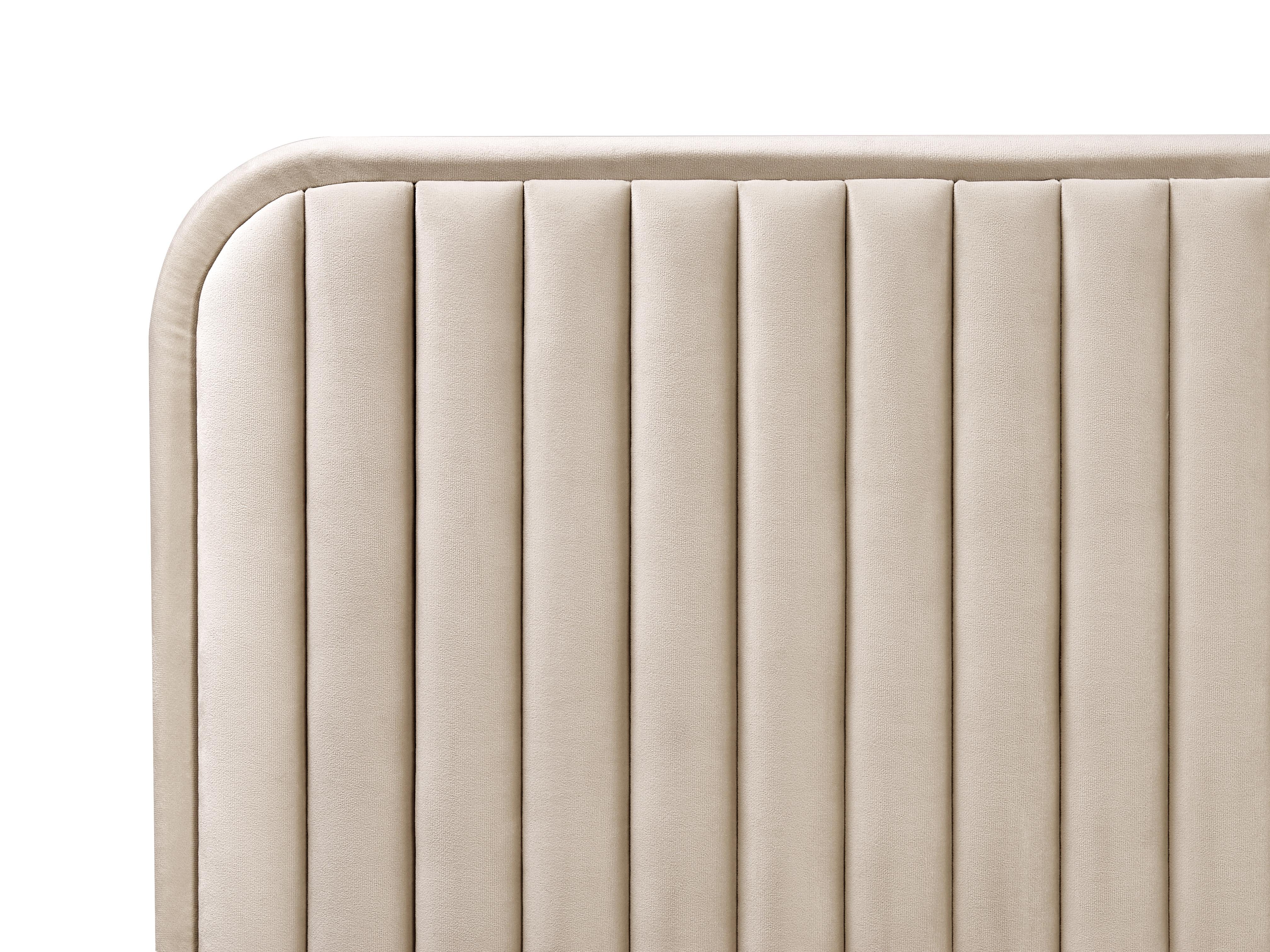 Bed Fluweel BRIN 180 x 200 cm Taupe