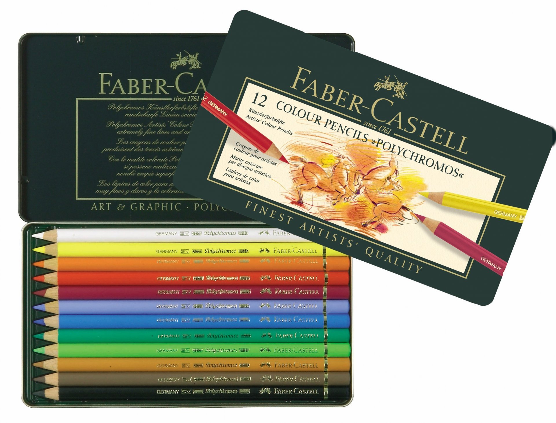 Faber-Castell Polychromos Farbstift, 12er-Set