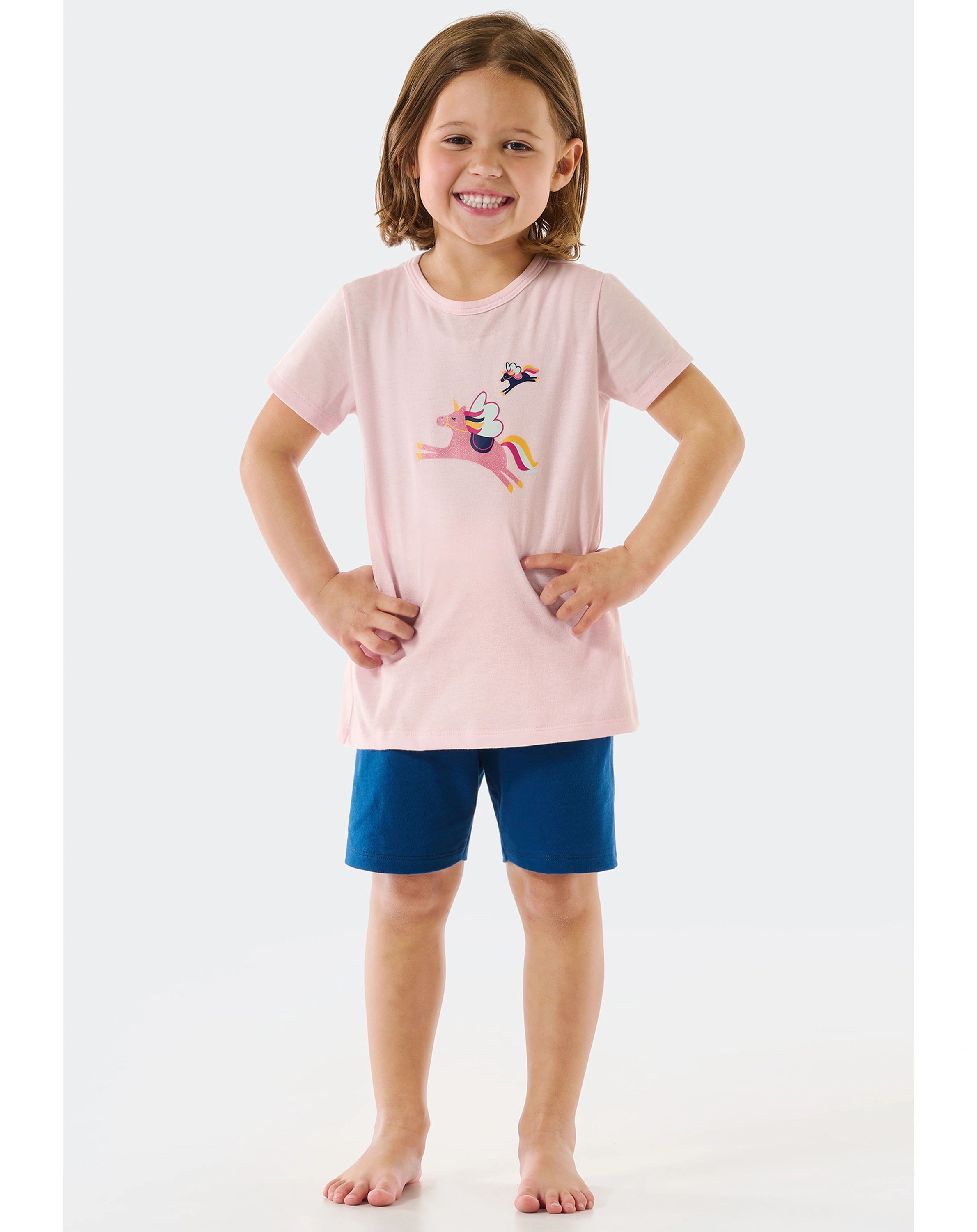 Schlafanzug LITTLE UNICORN kurz in rosa