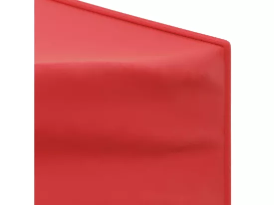 Tente de réception pliable avec parois Rouge 3x6 m