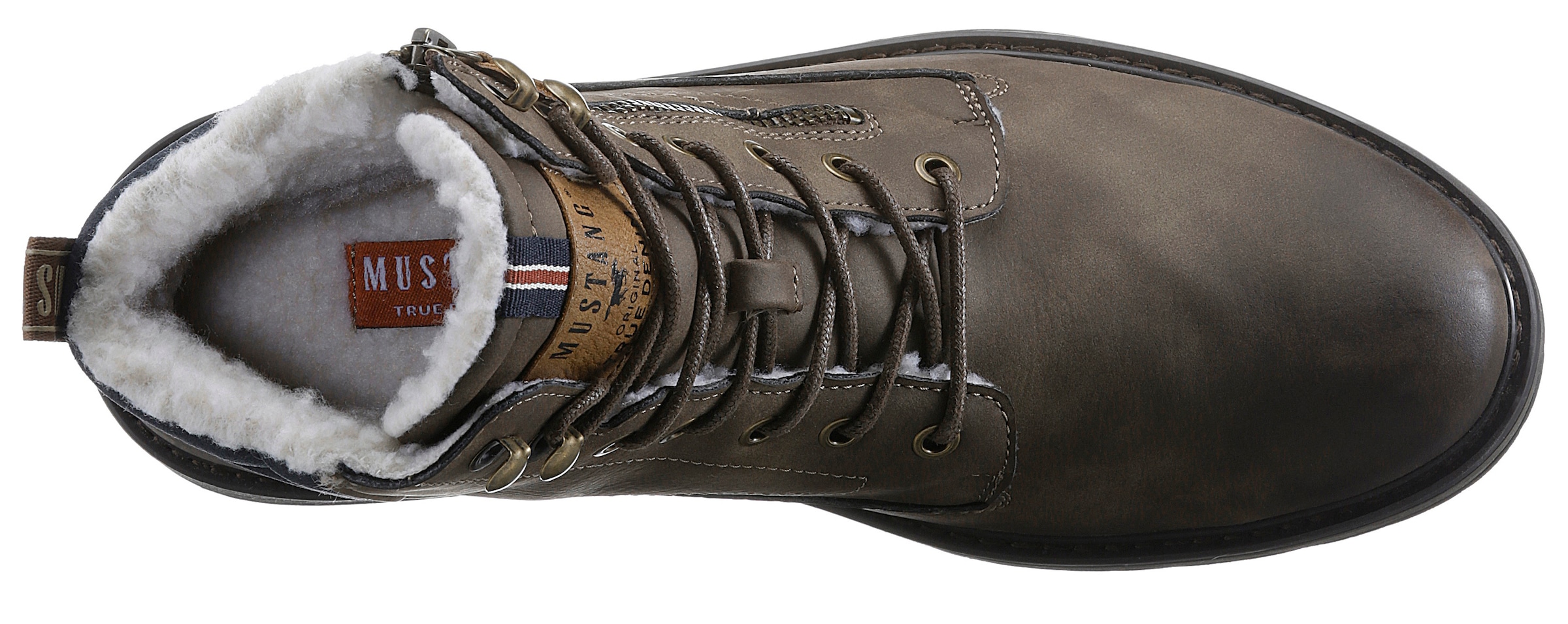 Mustang Shoes Schnürboots  mit seitlichem Reissverschluss für leichteres Schlupfen