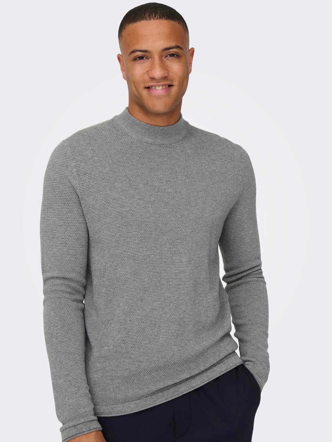 ONSPANTER Pullover Medium Grey Melange