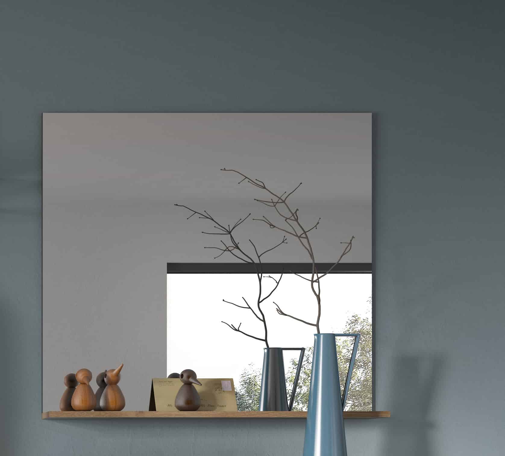 Furnilux Mason spiegel met plank eik decor - 90cm x 84cm x 16cm
