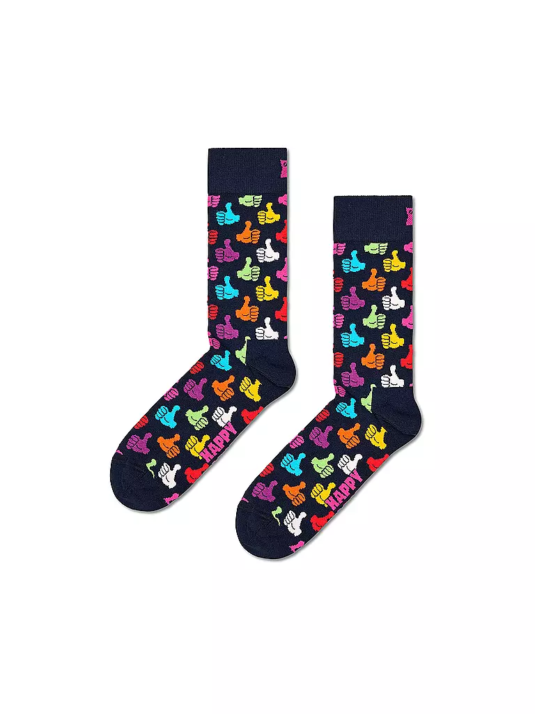 HAPPY SOCKS Herren Socken THUMBS UP navy blau