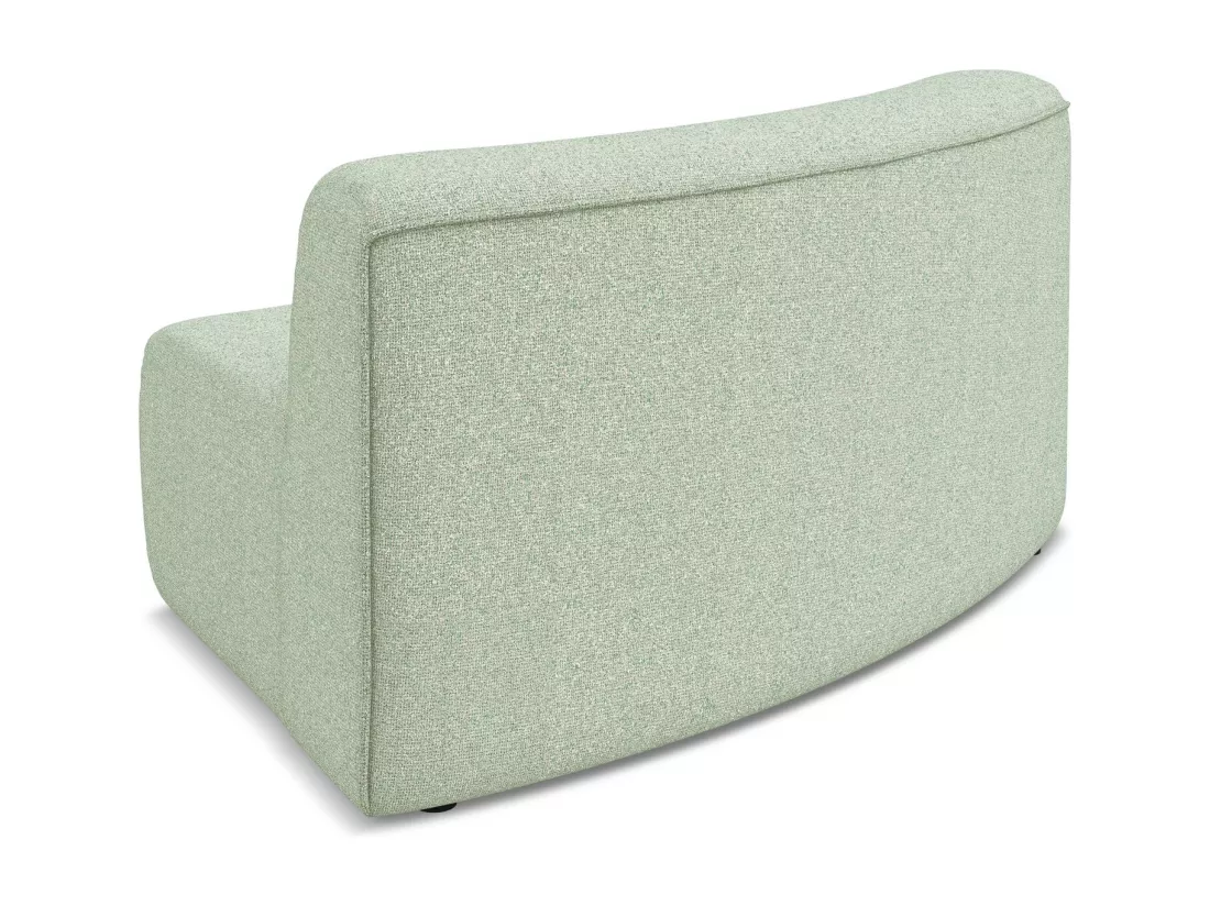 Fauteuil d'angle pour canapé modulable en tissu texturé - vert clair - EKAHI
