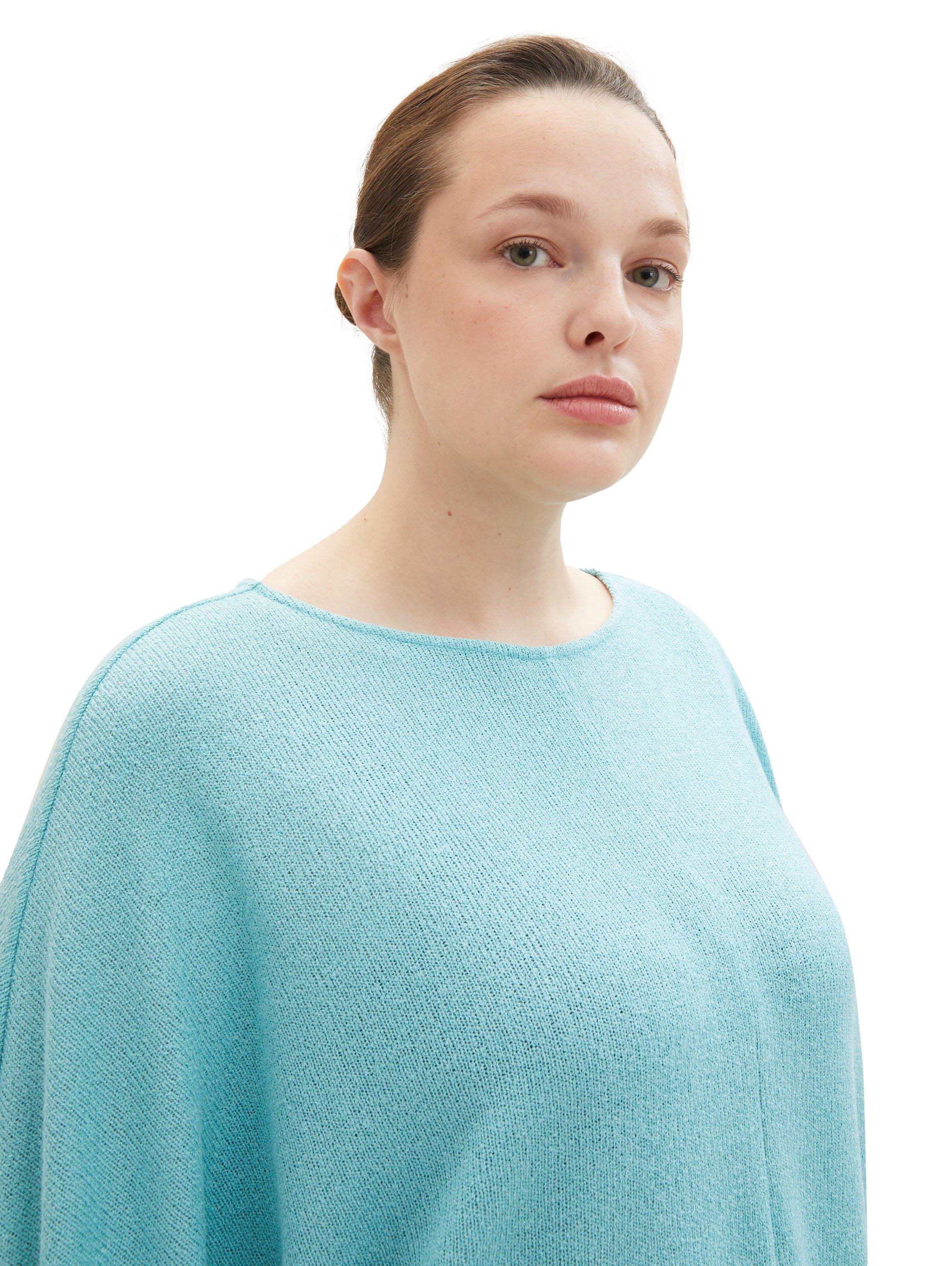 Shirtpullover mit 3/4-langen Fledermausärmeln