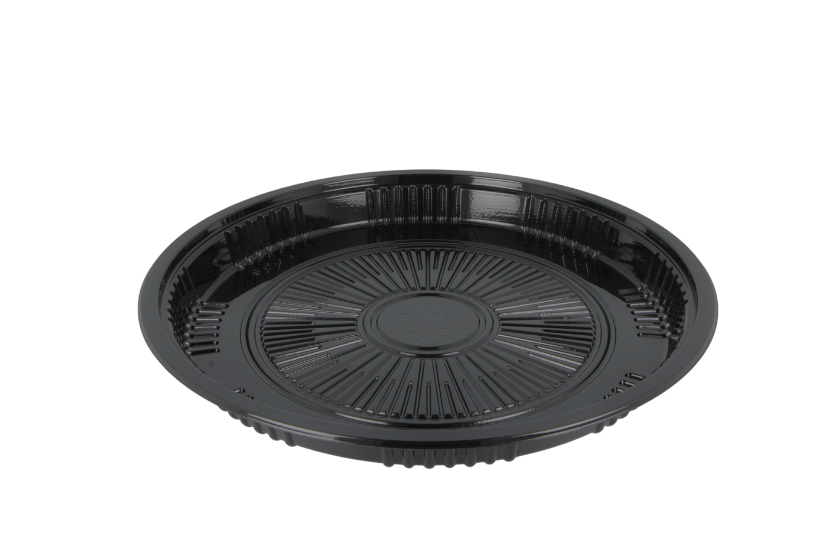 Sushi tray SY-54 + deksel rond Ø320mm Zwart