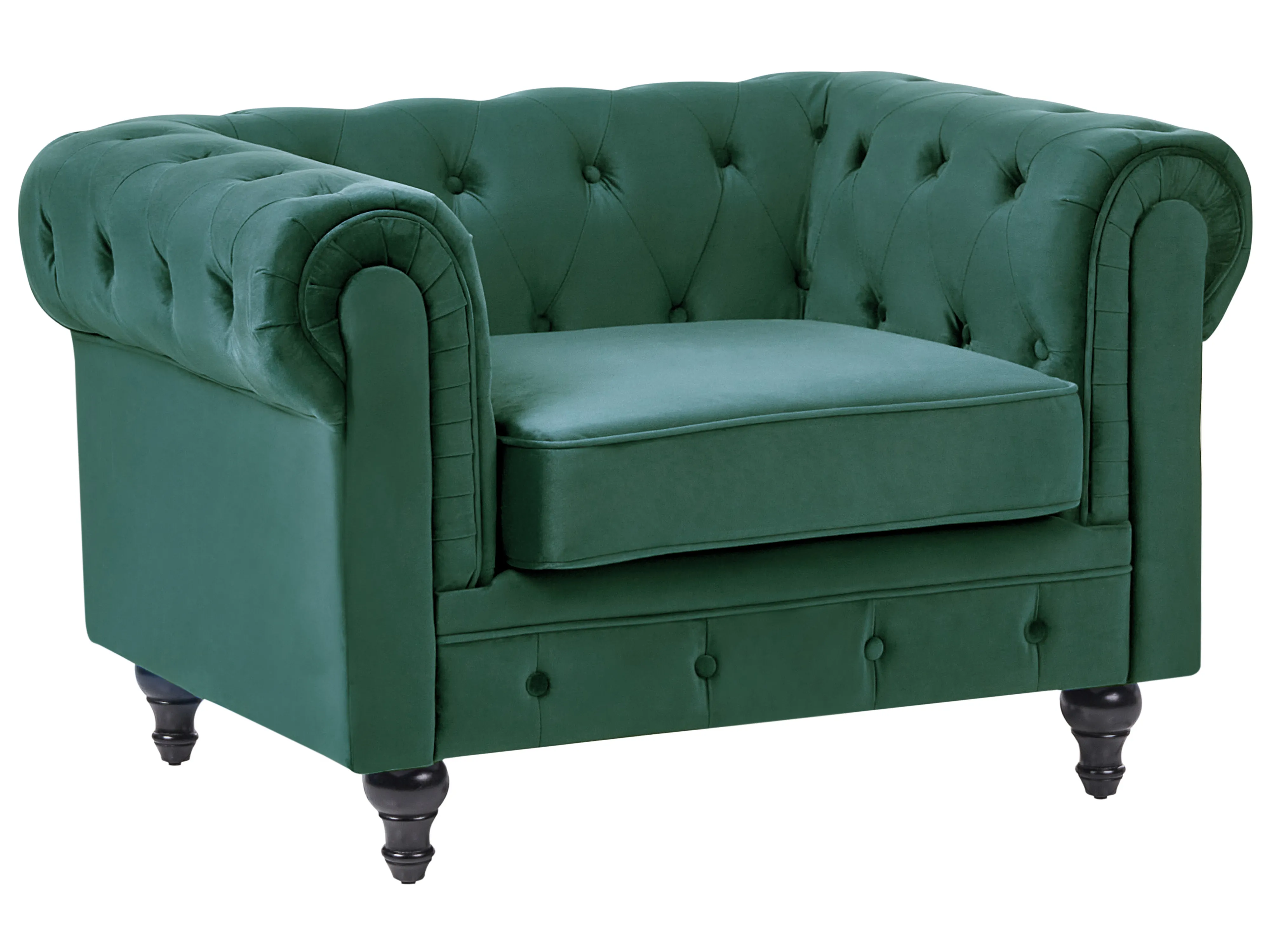 Bankenset 4-zits CHESTERFIELD Fluweel Smaragdgroen