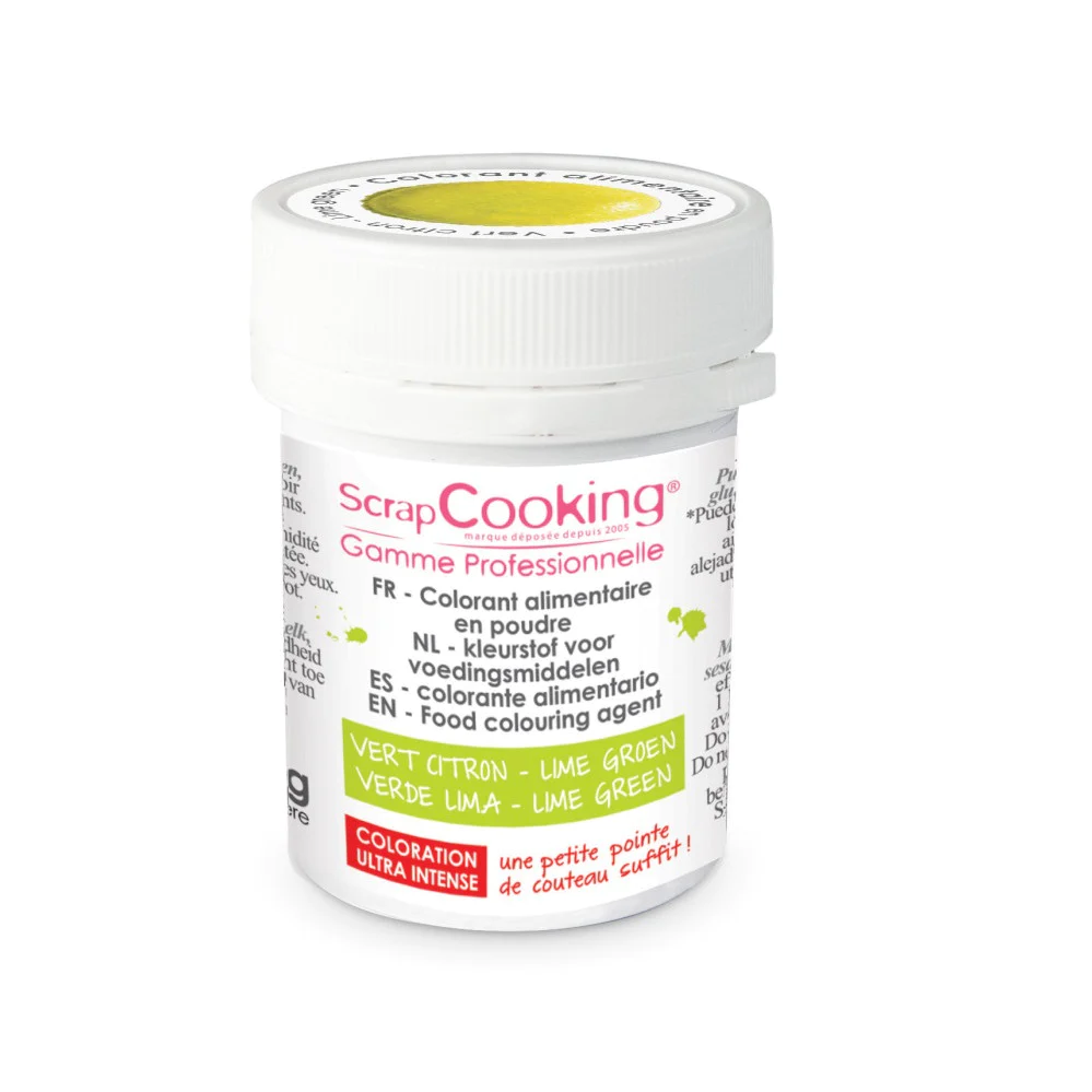 Colorant alimentaire en poudre vert citron Scrapcooking