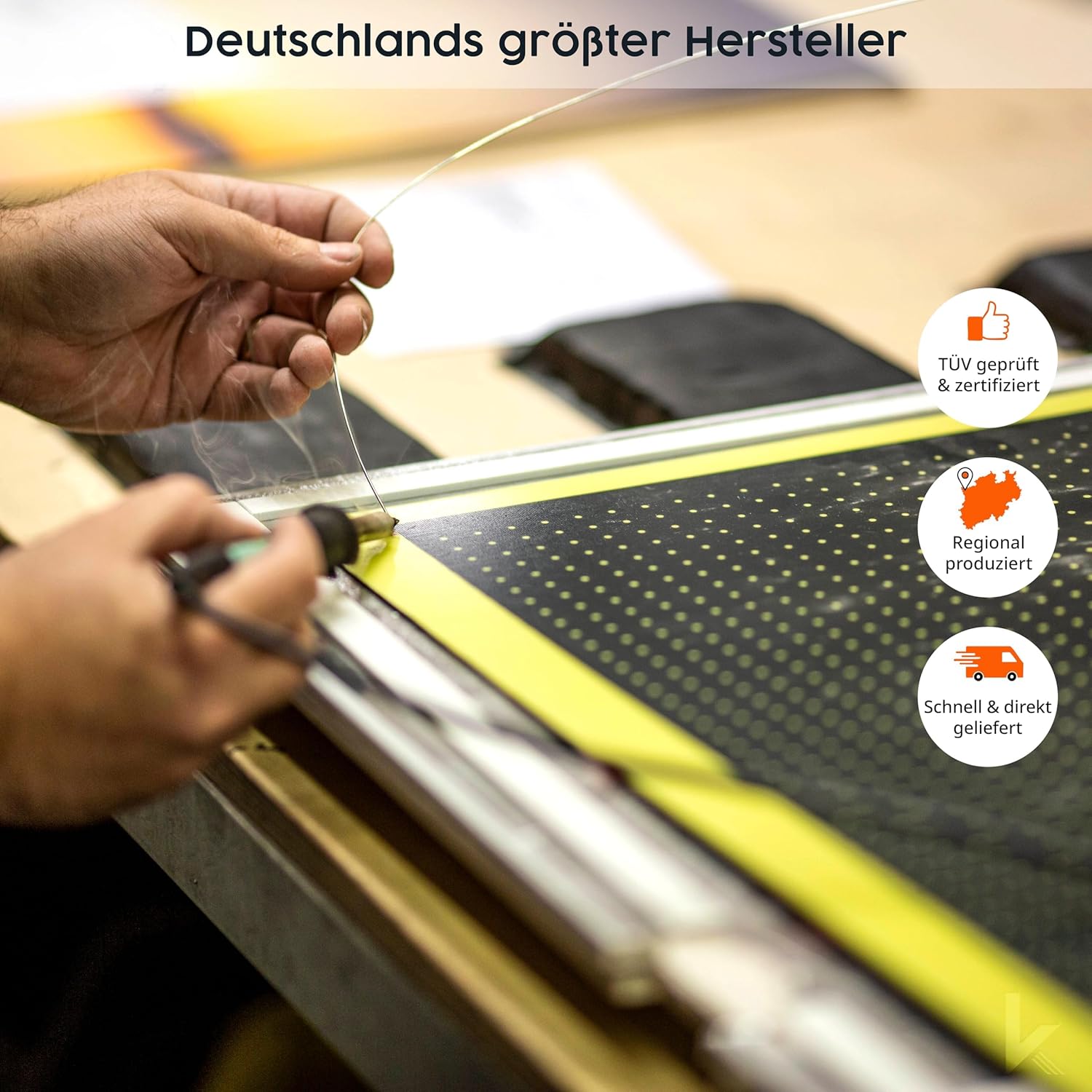 Könighaus Infrarotheizung - 300 Watt mit TÜV SÜD + 5 Jahre Herstellergarantie ✓ Doppelter Überhitzungsschutz ✓ Für Wandmontage ✓ inkl. Smart Thermostat und App