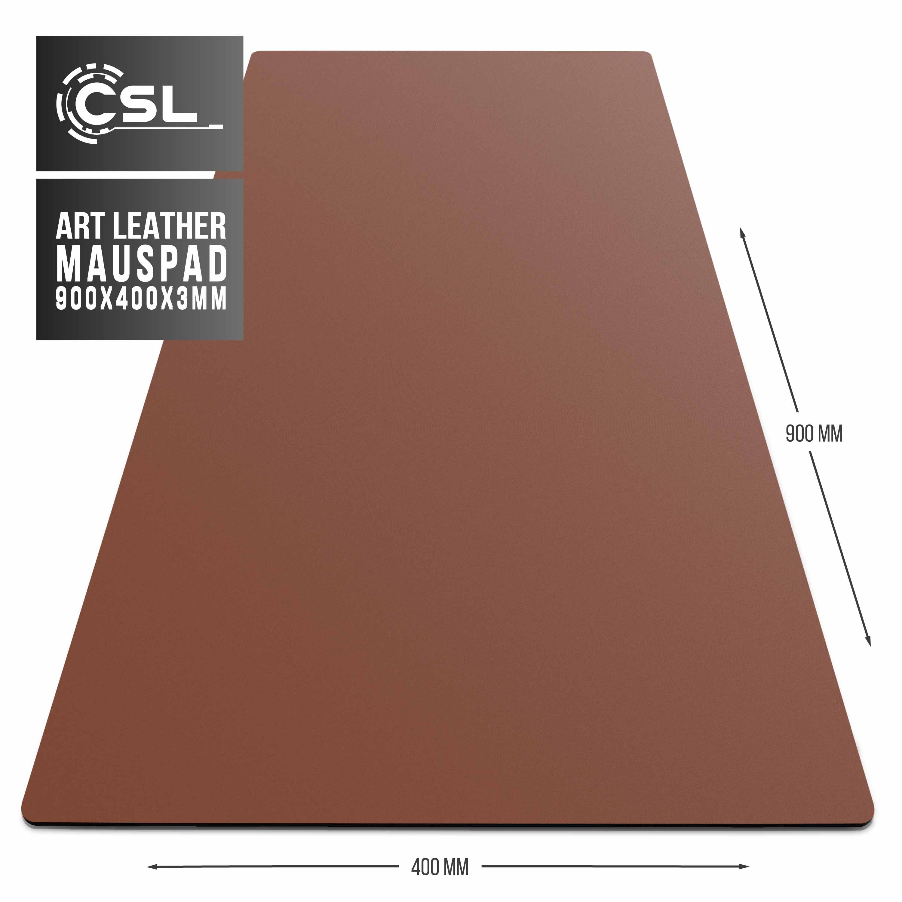 CSL Mauspad Schreibtischunterlage XXL Format Elegante Leder Optik/ 900 x 400 mm Mousepad
