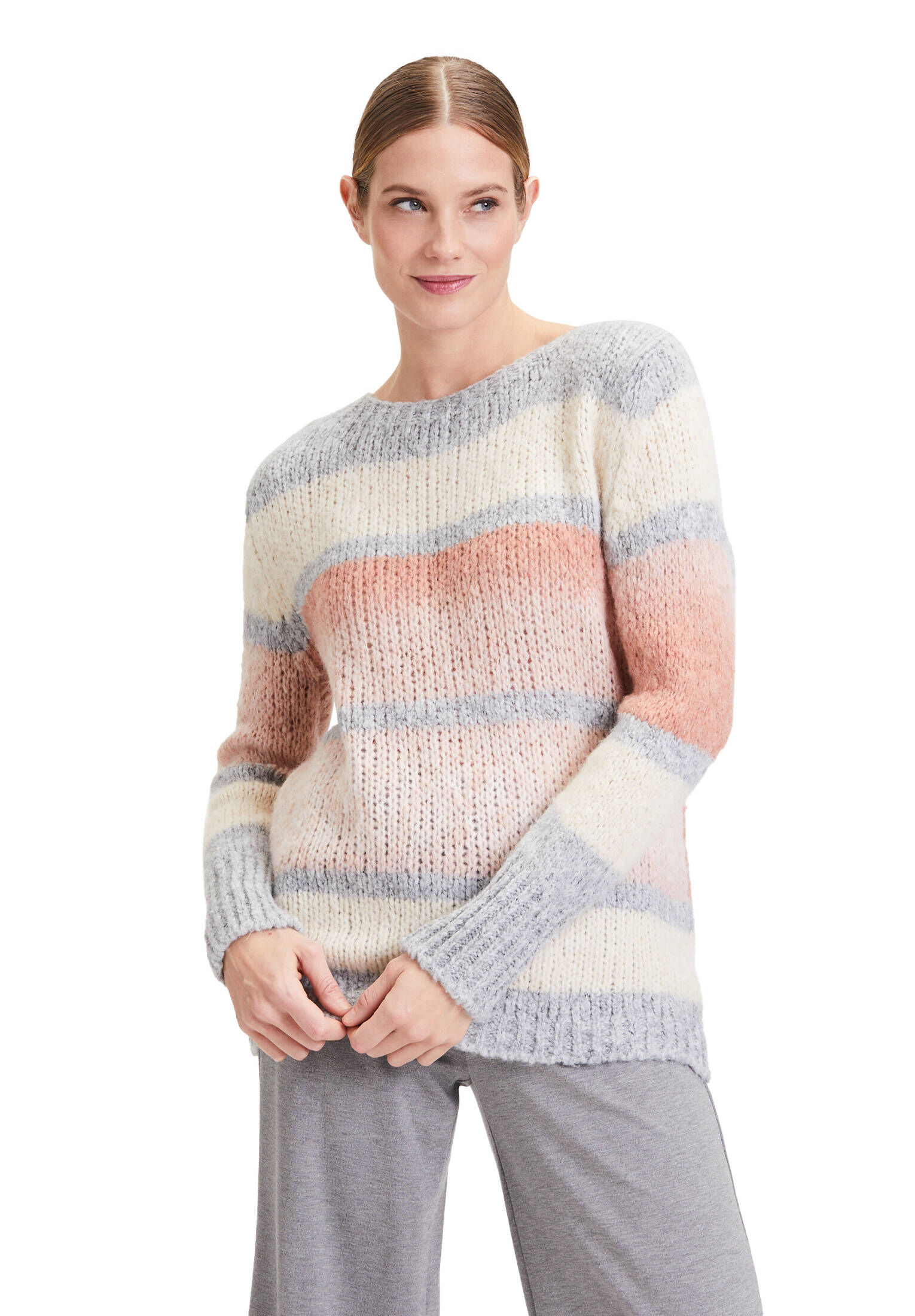 Cartoon| Damen Strickpullover mit Blockstreifen