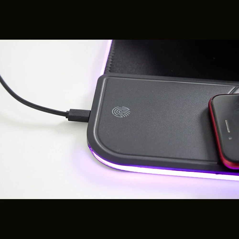 Tapis de souris lumineux avec chargeur induction 80x30cm