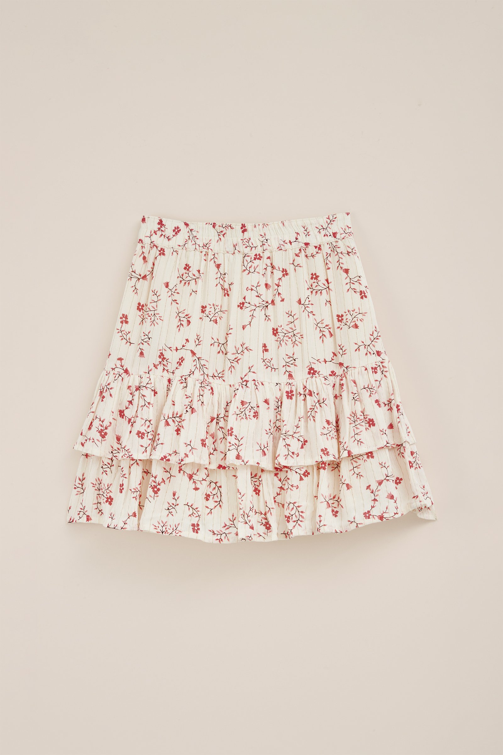 Meisjes rok met dessin WE Fashion Zalmroze