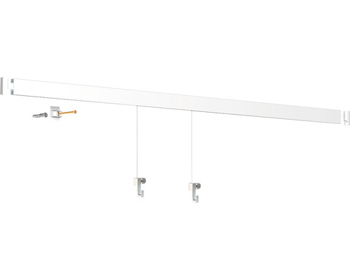 Schilderijrail All-In-One Click Rail 2 m wit