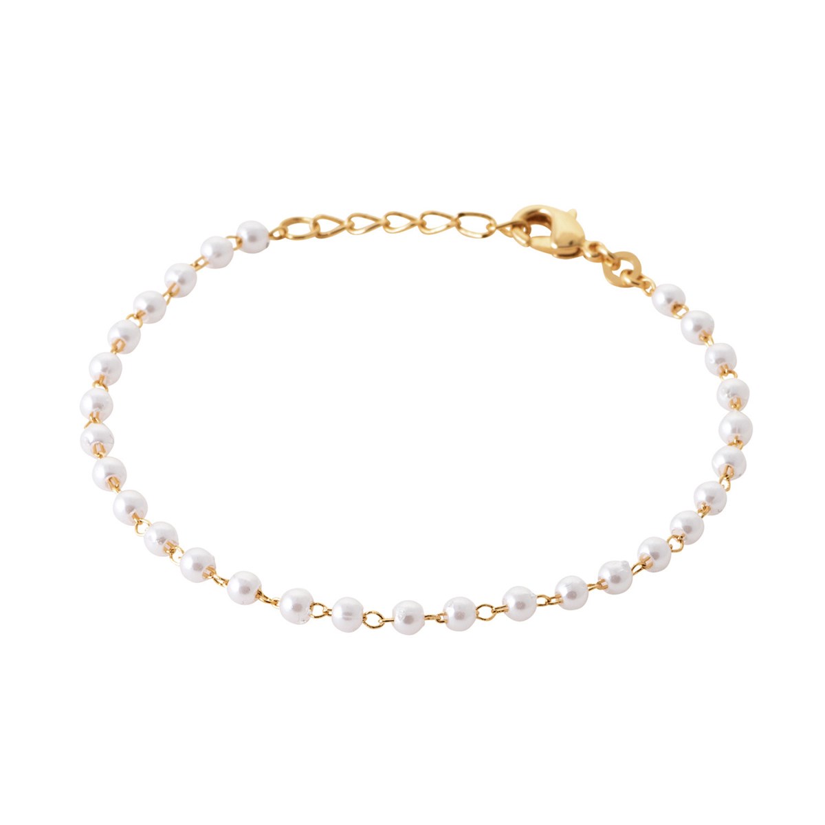 Bracelet Brillaxis perlé plaqué or