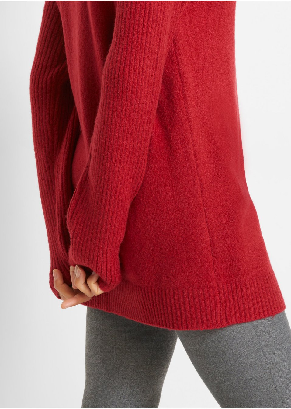 Pull long à col roulé