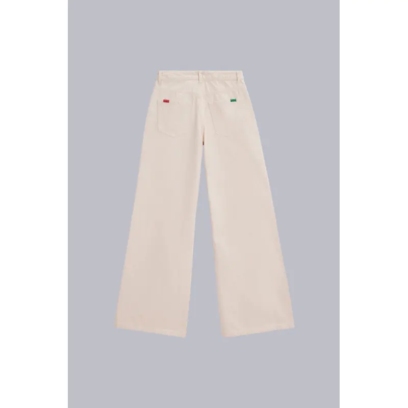 HIGHT WAIST BLANC PANTALON Coton No Gender