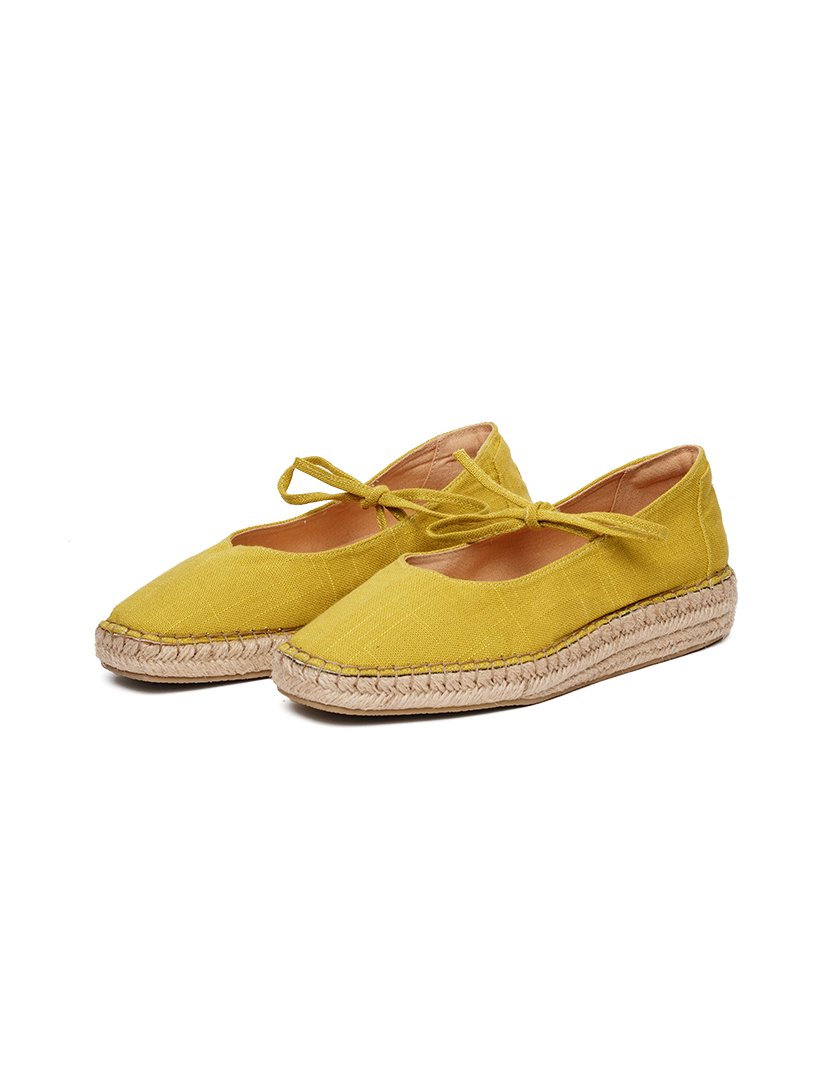 Ladies Alpercatas Tulip Raw Linen Olive
