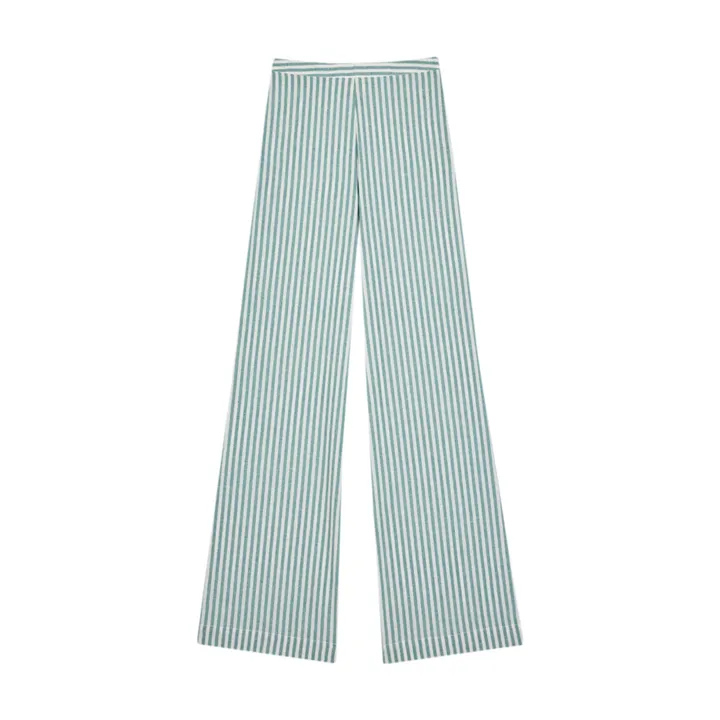 Maria de la Orden Pantalon Love Rayures | Vert