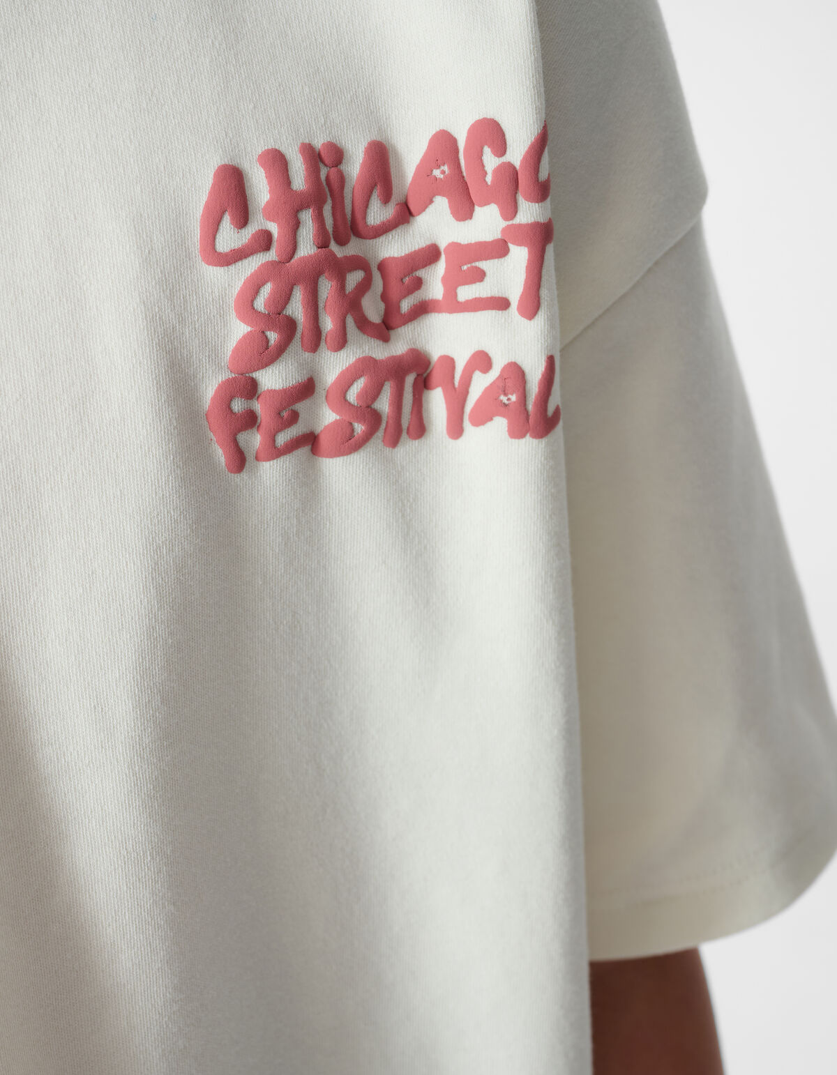 Festival Artwork T-shirt Gebroken Wit
