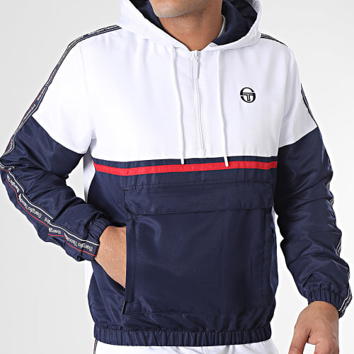 Ensemble De Survetement 40296 40300 Blanc Bleu Marine