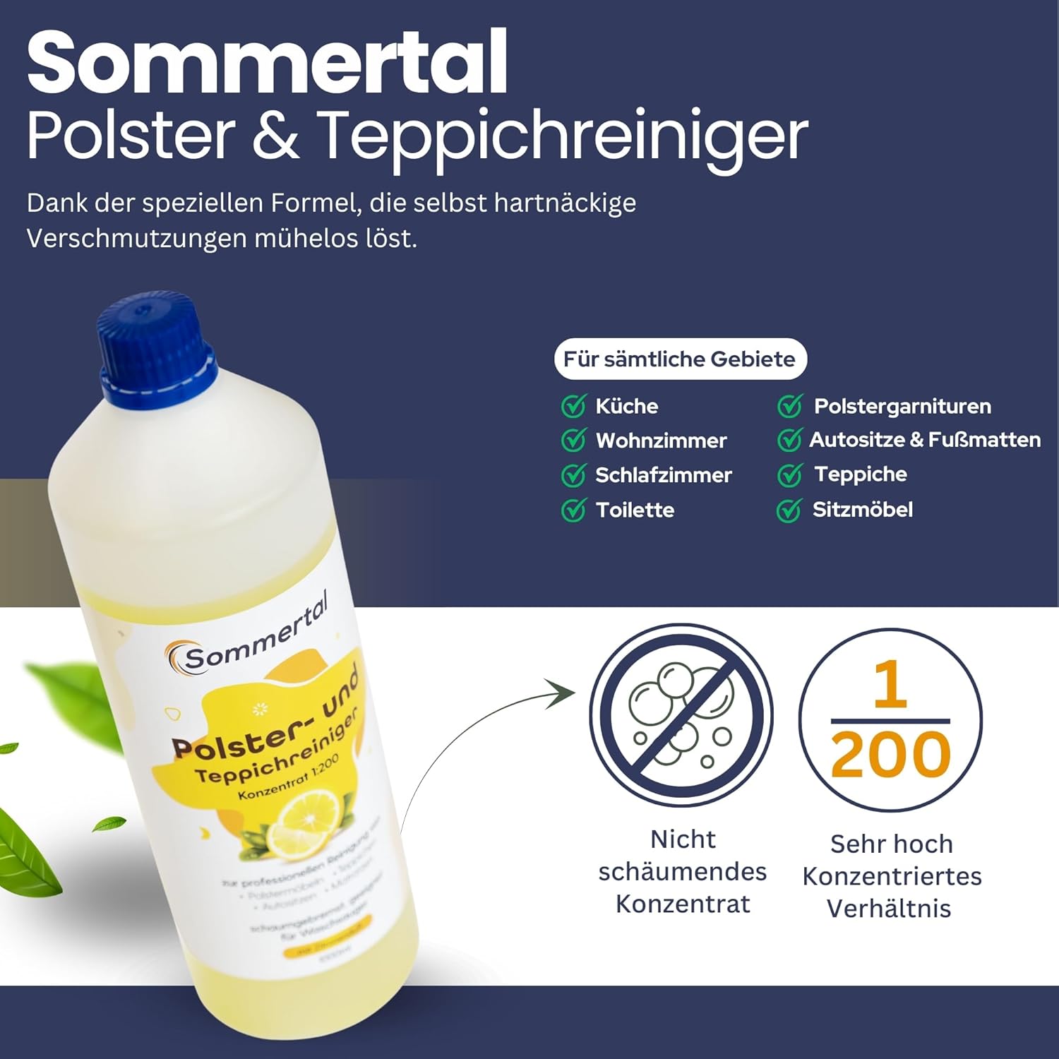 Albatros Nass-Trocken-Sauger Auto HYDRO 7500 + 1l Reinigungs-Shampoo- 4in1 Nasssauger Auto + Polster-Reiniger Auto - 1200 W, 20l Volumen, 22 kPa Saugleistung