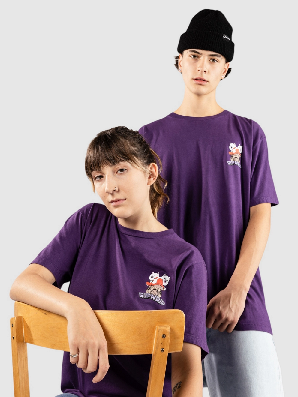 RIPNDIP Shroom House T-Shirt plum