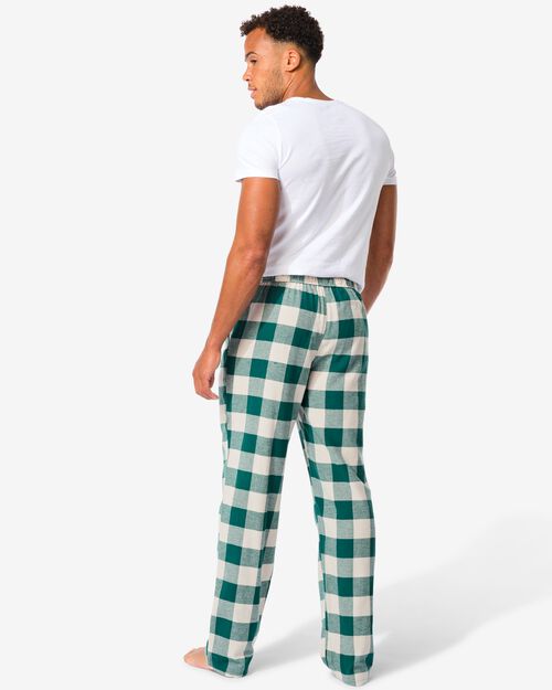 pantalon de pyjama homme flanelle à carreaux vert foncé
