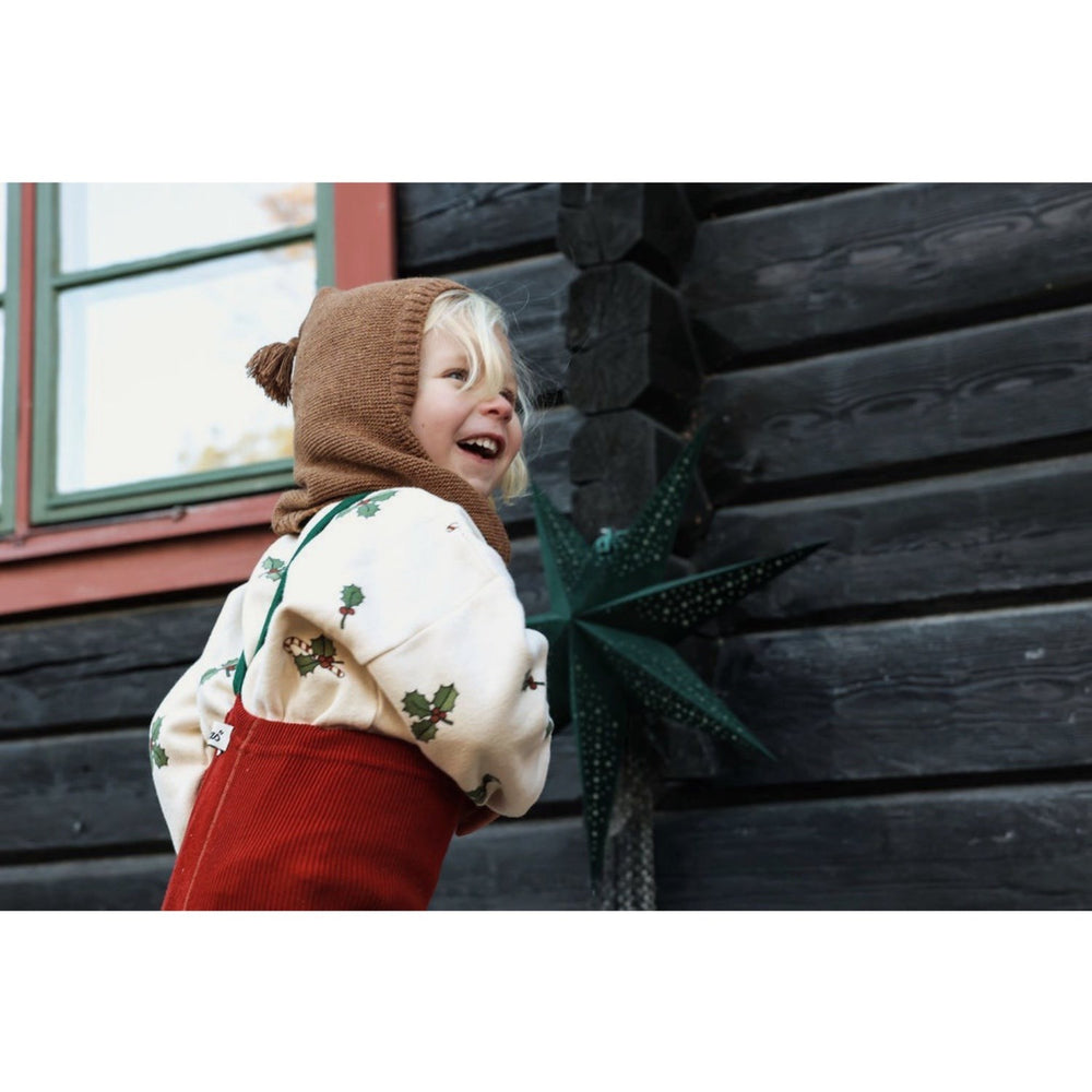 Køb Silly Silas Maple Leaf With Dark Forest Green Footed Strømpebukser Christmas Edition