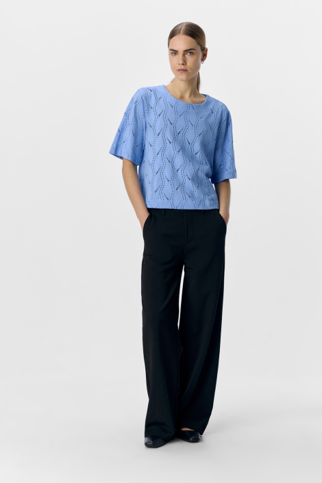 Object blauwe dames t-shirt