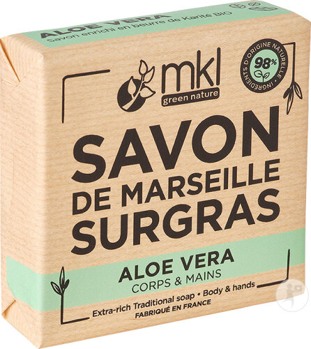 MKL Green Nature Savon De Marseille Solide Surgras Aloe Vera Bio 100g