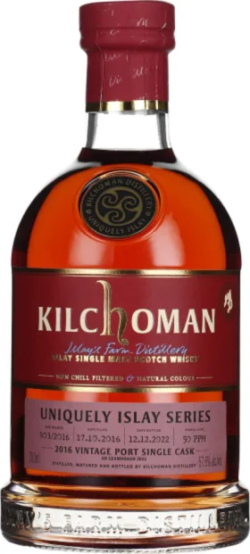 KILCHOMAN VINTAGE 2016 PORT SINGLE CASK 70CL