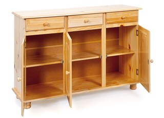 Kommode LEO 130x87x43 cm Massivholz Natur