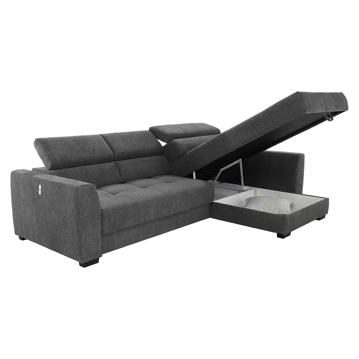 Ecksofa San Marino 254x96 beige,dunkelgrau,grau