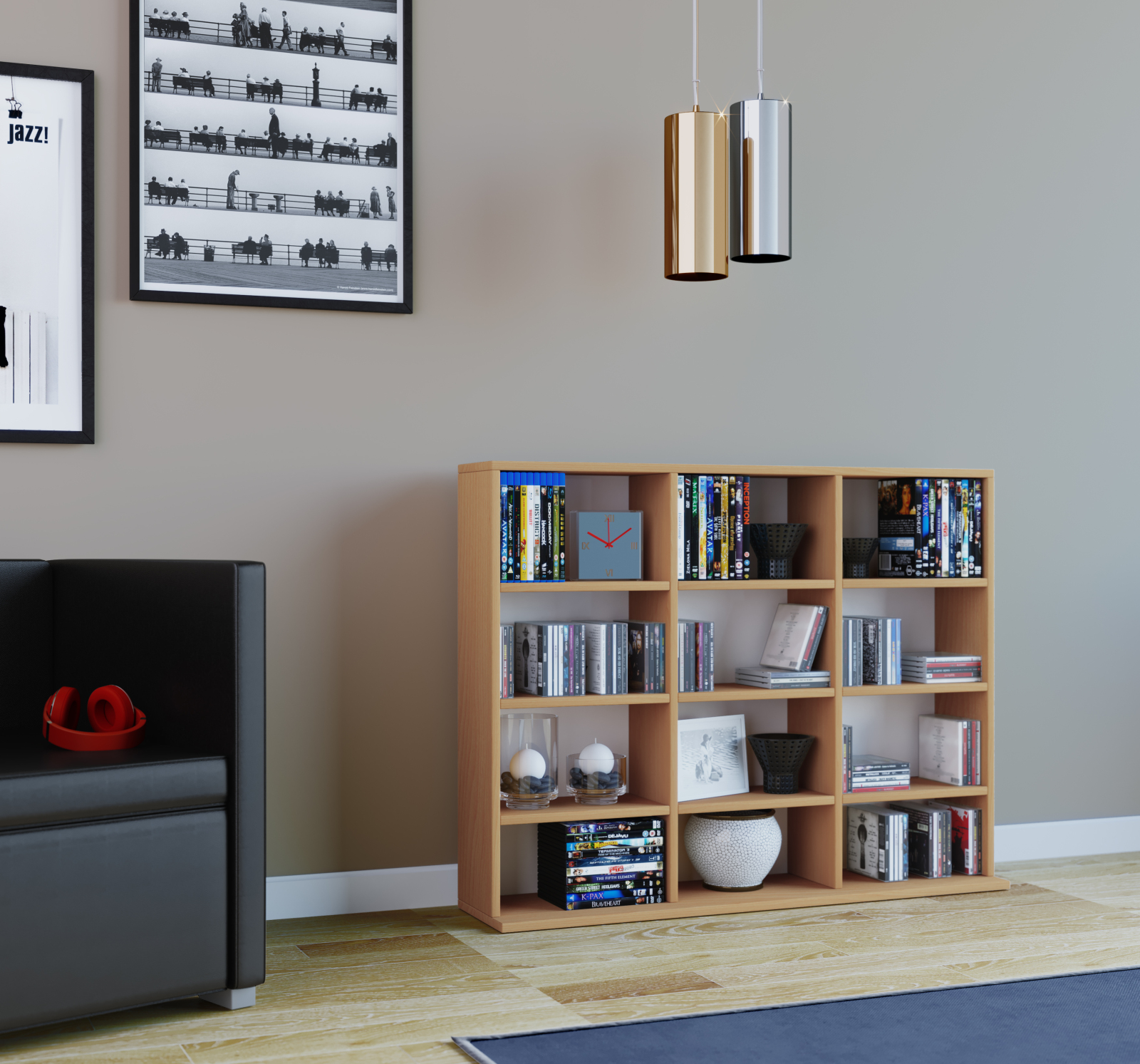 Regal MEGOSA MINI - Buche - 102 cm breit