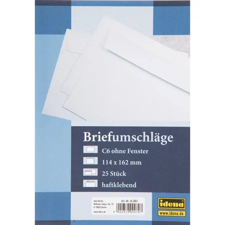 Idena BU C6 Haftklebung OF, 75g/m², 25 Stück