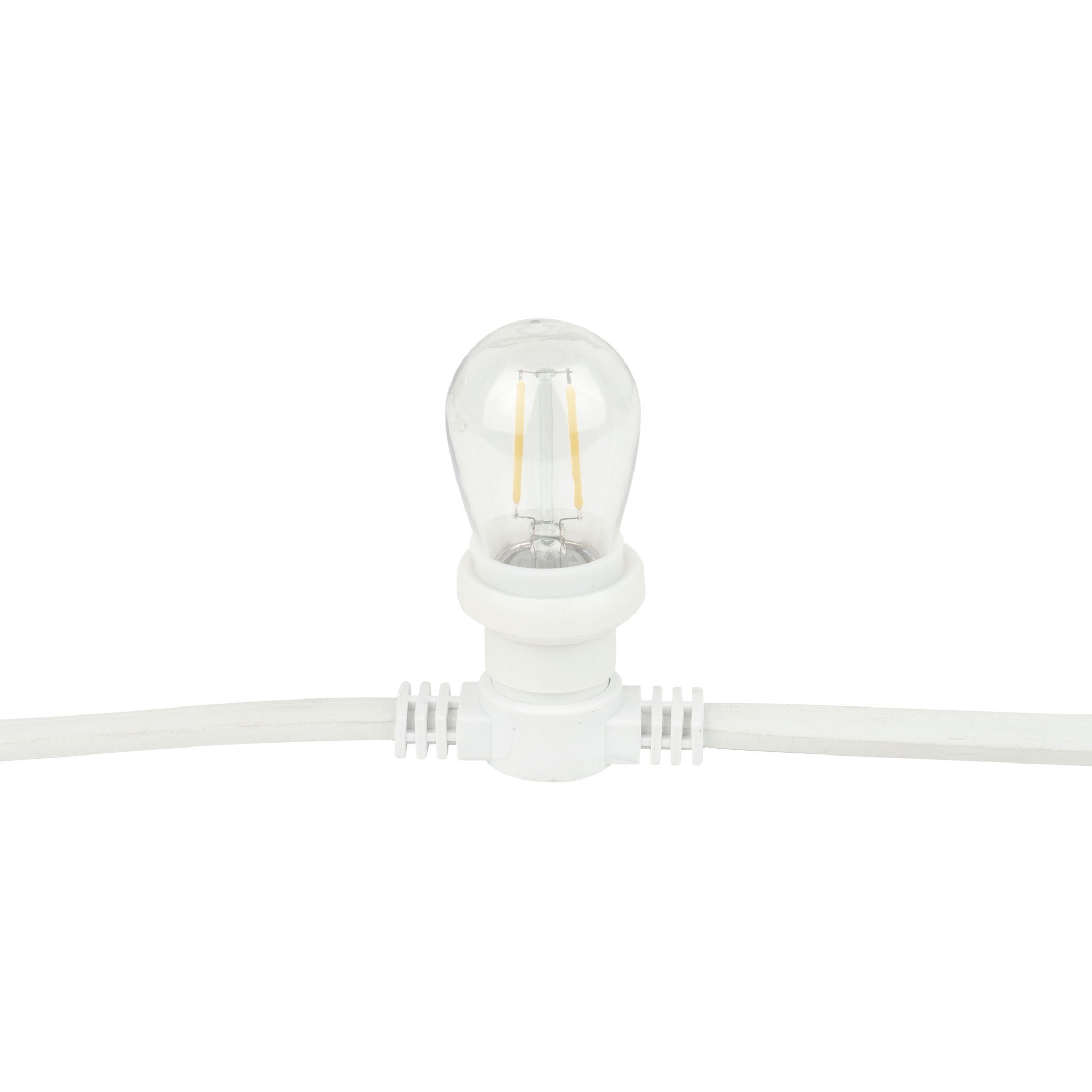 Showgear Festoon Light E27 prikkabel, 20 m en 40 fittingen, wit