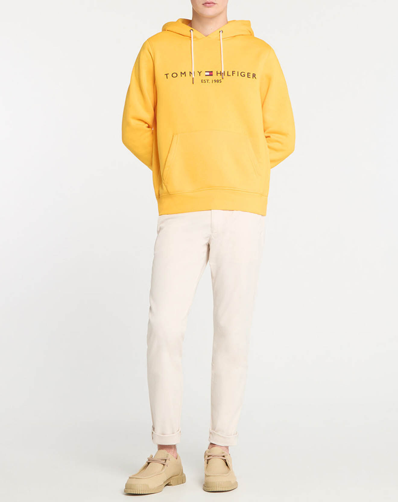 Tommy Hilfiger Sweat à capuche logo jaune soleil
