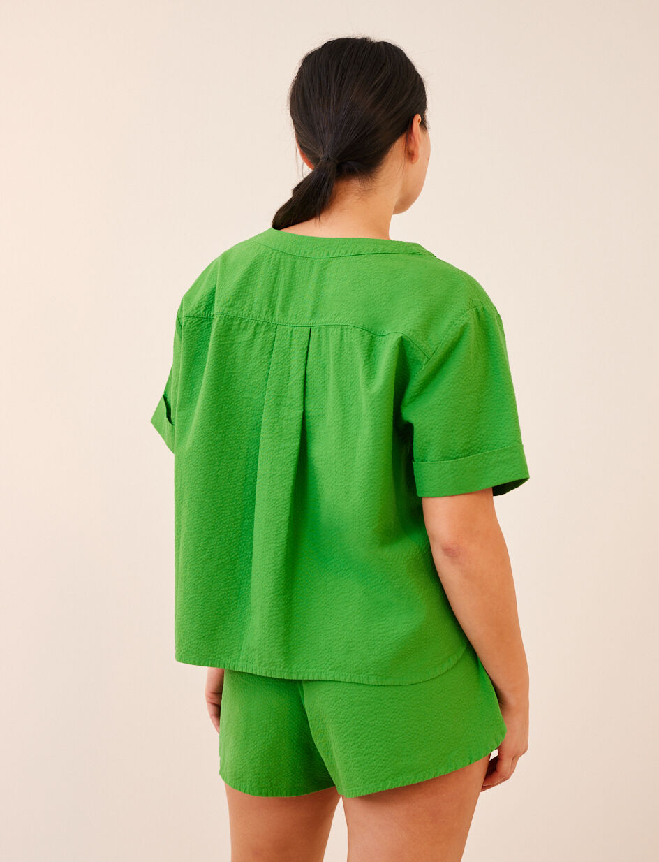 Chemise manches courtes - vert vif